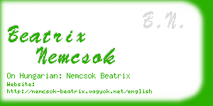 beatrix nemcsok business card